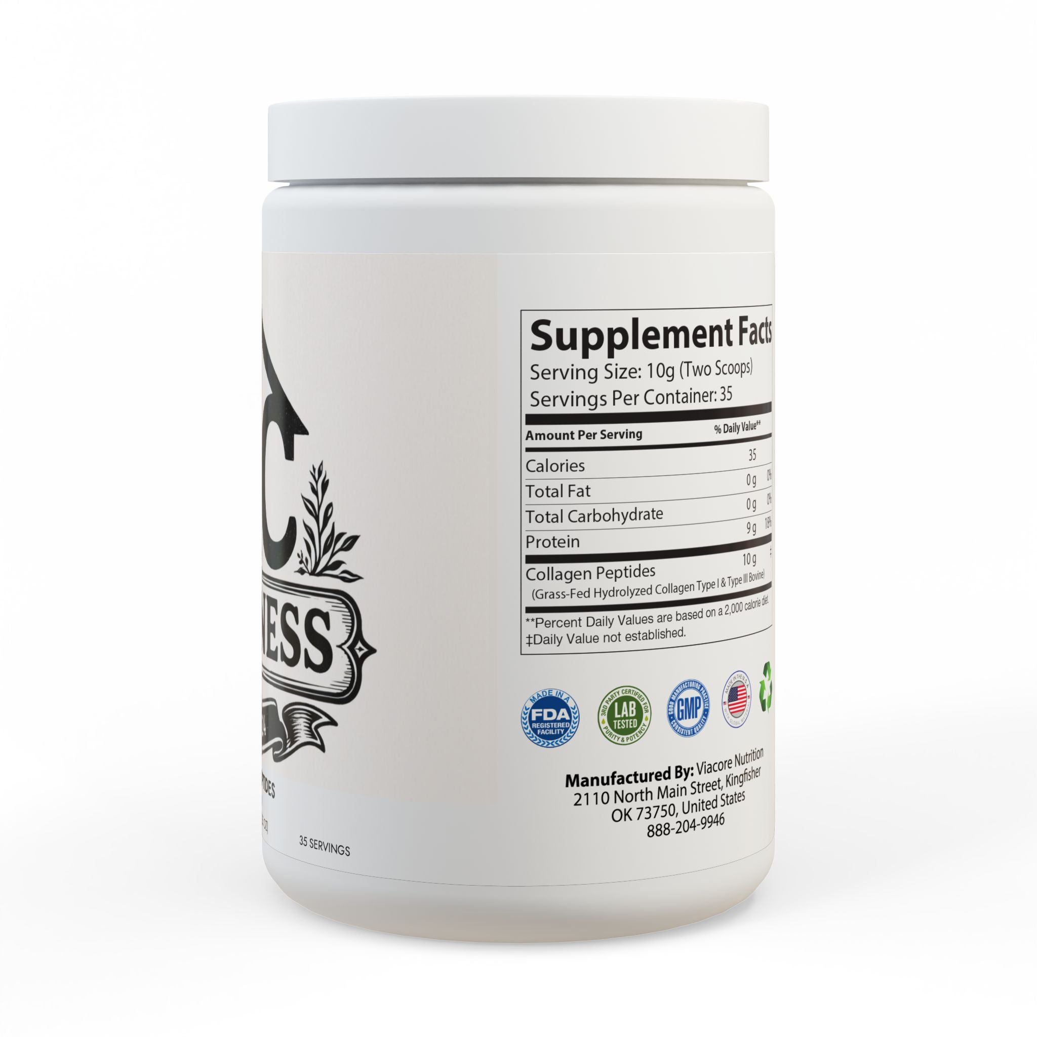 Collagen Peptides Type I & III Supplement (350g, 12.3oz)